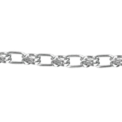 Single-loop chains with locking links, size 4/0, 485 lb limit, Blu-Krome