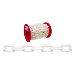 Cadena de plástico, tamaño comercial 8, decorativa, sin carga, amarilla