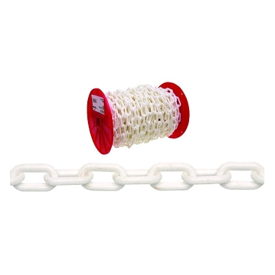 Cadena de plástico, tamaño comercial 8, decorativa, sin carga, amarilla