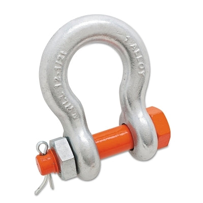 Anchor shackle, C-999-G, pin and bolt, galvanized, 1-13/16 in opening, 1-1/8 in, 9-1/2 ton working load limit