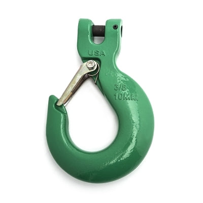 Quik-Alloy PL sling hooks with latches, 1 11/16 in; 39/64 in handle, 15000 lb load