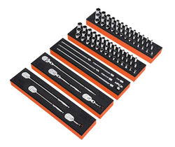 Juego de servicios generales con accionamiento de 1/4" de 95 piezas con organización PRO-FI™ (naranja)