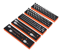 Juego de servicio general de agarre suave con accionamiento de 1/4" de 95 piezas con organización PRO-FI™ (naranja)