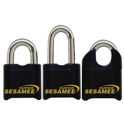Candado sin llave Super Sesamee™, 7/16 pulg. de diámetro, 1 pulg. de largo, 7/8 pulg. de ancho, negro