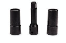 Juego de llaves de vaso para tuercas de doble extremo con accionamiento de 1/2" de 3 piezas