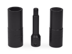 Juego de llaves de vaso para tuercas de tracción de 3/8" de 3 piezas
