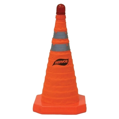 Conos de seguridad plegables, 18 pulgadas, nailon, color naranja