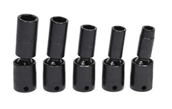 Juego de dados giratorios de impacto profundo SAE Flank Drive® de 6 puntas y cuadro de 3/8" (3/8–5/8"), 5 piezas