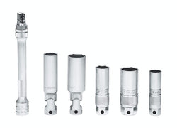 Juego de 6 vasos para bujías esenciales con accionamiento de 3/8"