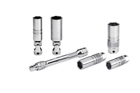 Juego de 6 vasos magnéticos para bujías con accionamiento de 3/8"