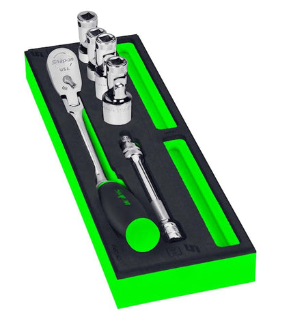 Juego de servicio general de agarre suave de bujía con accionamiento de 3/8" de 6 piezas con organización PRO-FI™ (verde)