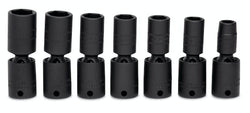 Juego de dados giratorios de impacto profundo Flank Drive® métricos de 6 puntas y cuadro de 3/8" (10, 12–15, 17 y 18 mm)