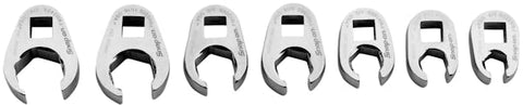 Juego de llaves de pata de gallo con tuerca abocardada SAE Flank Drive® de 6 puntos y accionamiento de 3/8" (3/8-3/4"), 7 piezas