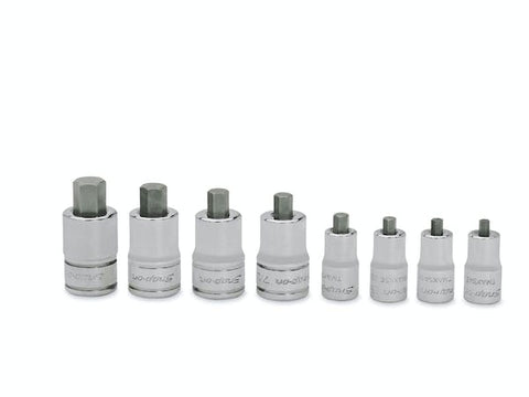Juego de llaves de vaso rechonchas con punta hexagonal SAE con accionamiento combinado de 8 piezas (1/8-3/8")