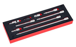 Juego de adaptadores y extensiones de accionamiento de 3/8" de 9 piezas con organización PRO-FI™ (rojo)