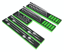 Juego de servicio general con accionamiento de 3/8" de 101 piezas con organización PRO-FI™ (verde)