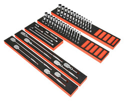 Juego de servicio general con accionamiento de 3/8" de 101 piezas con organización PRO-FI™ (naranja)