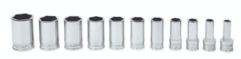 Juego de dados semiprofundos Xtra Flank Drive® de 6 puntos con accionamiento de 3/8" (1/4-7/8"), 11 piezas