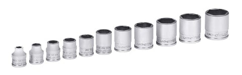 Juego de llaves de vaso Xtra poco profundas SAE Flank Drive® de 6 puntos con accionamiento de 3/8" (1/4-7/8"), 11 piezas