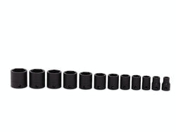 Juego de 12 vasos de impacto poco profundos SAE Flank Drive® de 6 puntos con accionamiento de 3/8" (5/16-1")