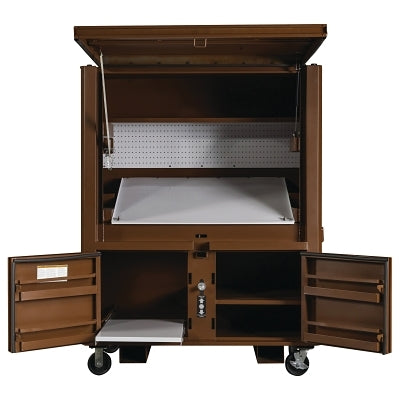 Oficinas móviles de campo, 63 x 33 x 80 pulgadas, 3 puertas, 2 estantes