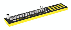 Juego de dados combinados poco profundos, semiprofundos y métricos Flank Drive® de 21 piezas con accionamiento de 3/8" y 6 puntos con organización PRO-FI™ (6–20 mm) (alta visibilidad)