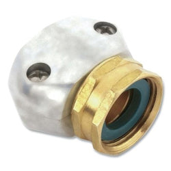 GHT zinc hose fitting, female, compatible with 5/8" and 3/4" hoses