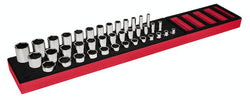 Juego de dados combinados SAE Flank Drive® de 6 puntos con cuadro de 3/8" y 39 piezas con organización PRO-FI™ (1/4–1") (rojo)