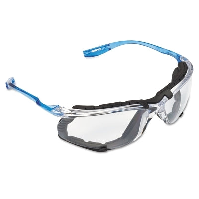 Gafas de protección Virtua™ CCS, lente de policarbonato transparente, antivaho, montura de plástico transparente, patillas azul claro, +1,5 dioptrías