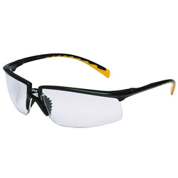 Gafas de seguridad Privo™, lentes transparentes, policarbonato, antivaho, montura negra