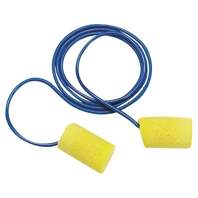 Tapones para los oídos E-A-R™ Ultrafit™, polímero elastomérico, azules, con cordón, bolsa de polietileno, metal detectable
