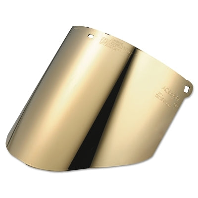 Pantalla facial de policarbonato dorado, color verde oscuro, 36,5 x 23 cm