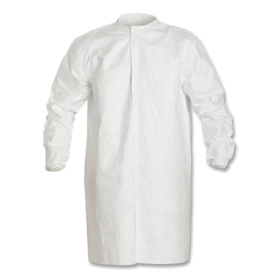 Vestido Tyvek® IsoClean® con broches al frente, extra grande, blanco