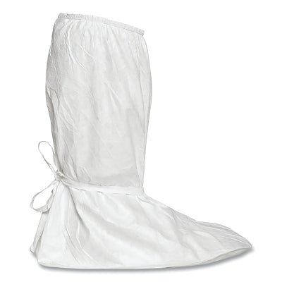 Tyvek IsoClean overboots with PVC sole and ankle closure, large size, white