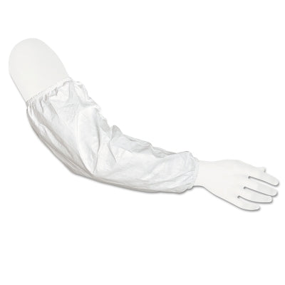 Tyvek® IsoClean® coverall, 45 cm long, elastic closures at biceps and wrists, one size fits all, white