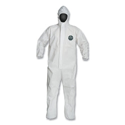 ProShield® 50 hooded coverall with elasticated cuffs/ankles, white, size 6XL