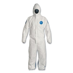 Tyvek 400D coverall with hood, blue/white, large size
