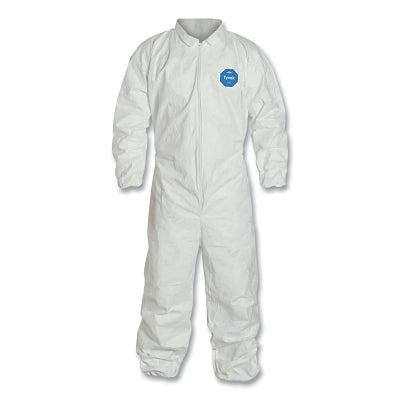 Overol Tyvek® 500 HV, costuras remalladas, cuello, cintura, muñecas y tobillos elásticos, solapa con cremallera frontal, rayas naranja/reflejantes de alta visibilidad, talla grande, talla extragrande.
