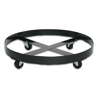 Plataforma rodante para bandeja de tambor, 31 pulgadas de diámetro x 7 pulgadas de alto, capacidad de 1000 lb, acero, negro, incluye (4) ruedas de 3 pulgadas