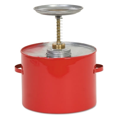 Depósito de émbolo, dispensador de líquidos inflamables/volátiles, tapa de 4 cuartos, polietileno, rojo