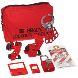 Switch Lockout, 480V/600V, 1.588 in. H x 3.253 in. W x 2.175 in. D, Red, Single Pole