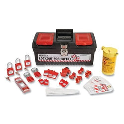 Electrical Lockout/Tagout Kit, 34 Pieces, with Toolbox and Nylon Safety Padlocks
