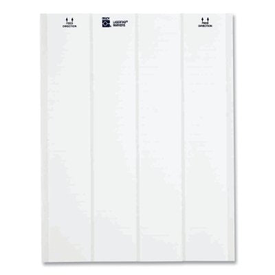 Etiqueta de tela de nailon de la serie LaserTab, adhesivo acrílico permanente, 3/4 pulg. de alto, 1/2 pulg. de ancho