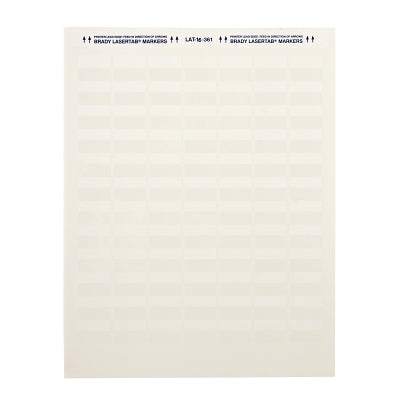Etiquetas imprimibles con láser, 8,2 x 1 pulgada, blancas/translúcidas