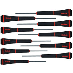 Set of 10 hex screwdrivers from 0.028 to 5/32"