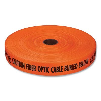 Duratec® Premium Non-Detectable Reinforced Safety Tape, Caution: Buried Fiber Optic Cable, Orange, 3 inches wide, 1000 feet long