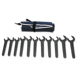 Angled service wrench sets, inch, black