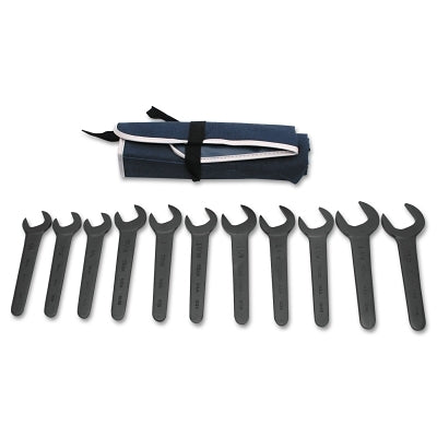 Angled service wrench sets, inch, black