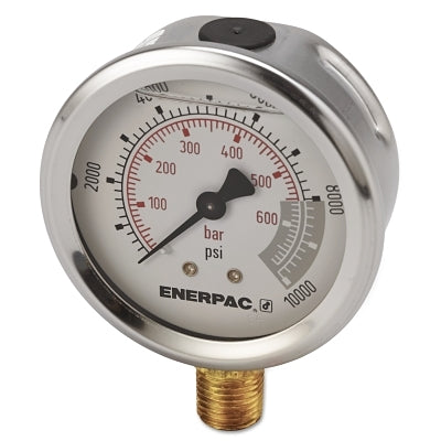 Manómetro hidráulico relleno de glicerina, 0-10 000 psi, 1/4 pulg. NPT