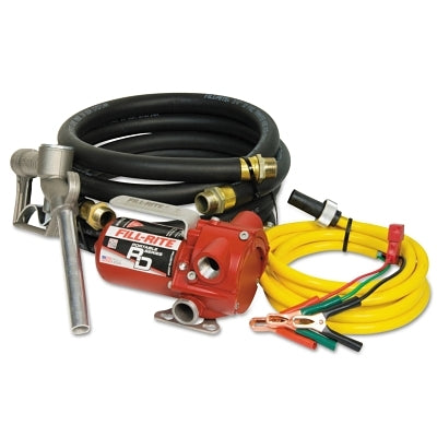 Bomba de transferencia de combustible portátil serie RD, 12 V, 3/4 pulg. (NPT), manguera de descarga de 8 pies